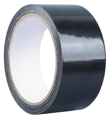 NUOBESTY Colored Single-Sided Cloth Tape 5cm x Strong Adhesive Fabric Base | Heat Resistance and Flexibility, for Carpet and Book Binding, Stage Use, Black Finish