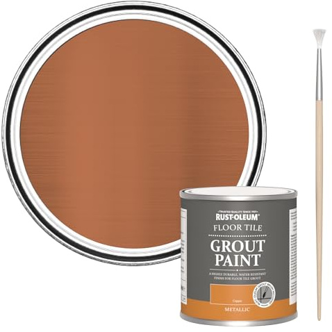 Rust-Oleum Ultra-Durable Copper Floor Tile Grout Paint - Metallic Copper 250ml