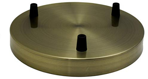 LEDSone 3-Punkt-Deckenrosette aus Messing mit mehreren Ausgängen, mehrere Tropfen für die Decke (grünes Messing)