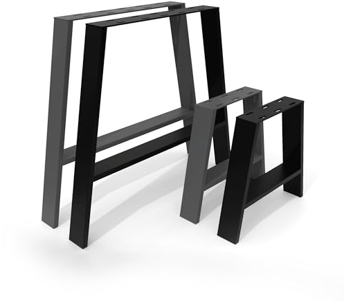 NOGGI: 2 Tischkufen metall (30/45x42cm- anthrazit- Sitzbank)I Tischbeine A-Form I Möbelfüße für Dein DIY Schreib-, Couch-, Wohnzimmer- oder Bartisch Projekt I moderne Scandic Legs aus Vierkantprofilen
