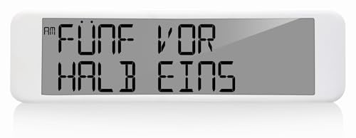 Technoline WS8125 Digitale Uhr mit Wortanzeige, Anzeige in deutsch und in englisch möglich