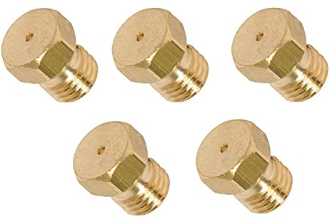 Tezla LPG-Umrüstset 5er Pack 1x44, 2x58, 1x75, 1x88 Gewinde M6 x 0,75 Messing