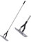YEELOR Râteau de chaume – Outils d'aménagement paysager – Râteau de jardin robuste de 38,1 cm avec poignée en acier inoxydable – Râteau pour ameublir la pelouse pour nettoyer les herbes mortes –