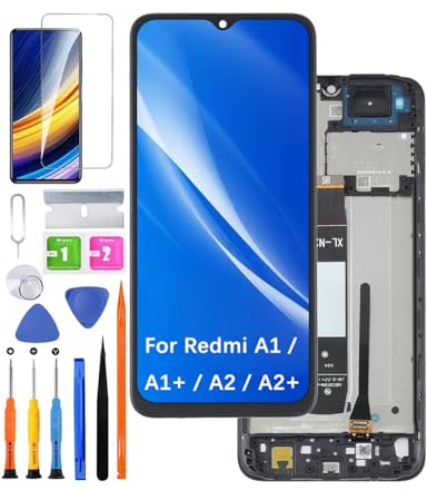 HLYGZX Pantalla para Redmi A1/A1+/A2/A2+ 220733SI 23028RNCAG con Marco | con Kit de reparación，IPS LCD，Pantalla HD，Reemplazar la pantalla,para Modelo:220733SG 220733SL 220743FI 220733SH