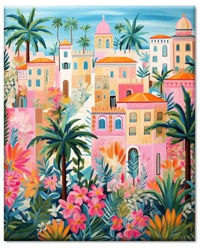 YALKIN Malen Nach Zahlen Erwachsene, Paint by Numbers Malen Nach Zahlen, DIY Landschaft mit Pinseln und Acrylfarben Handgemalt Ölgemälde Leinwand für Home Decor, Ohne Rahmen (40x50cm)