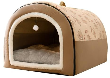 Decqerbe Winter-Hundezwinger, Warme Hundehütte, Matte, Abnehmbar, Waschbar, Hundebett, Nest, Tiefschlafzelt für Mittelgroße und Große Hunde, Haus M
