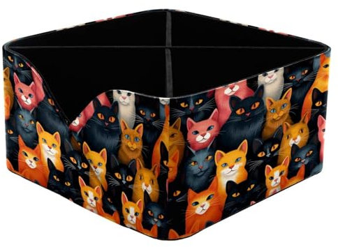 Büro-Schreibtisch-Organizer, lustige Katzen, Bürobedarf und Schreibtischzubehör, Visitenkarte/Stifte/Bleistift/Handy/Schreibwarenhalter, Aufbewahrungsbox