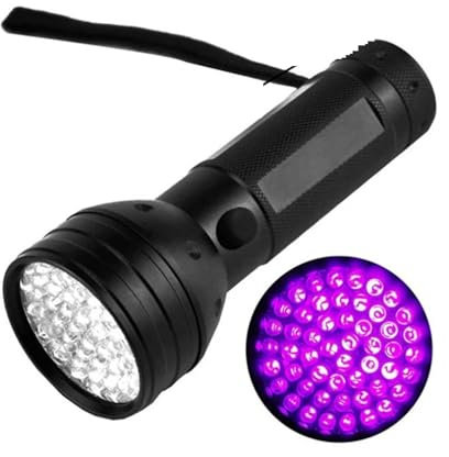 Luce UV, Torcia UV a LED Ultravioletta Mini 395nm UV Luce nera Rilevatore di macchie di urina for animali domestici Caccia(1_51 lamp beads)