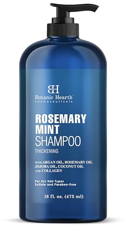 Botanic Hearth Rosemary Shampoo 16 oz (473 ml) | Rosemary Oil Shampoo de Romero for Hair Growth with Biotin & Mint | Sulfate Free,Thicker & Fuller Hair | Deep Cleansing & Nourishing