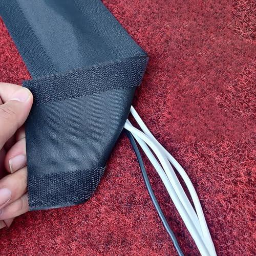 Kabelkanal Kabelschlauch Kabelmanagement Stoff-Netzkabelabdeckung Für Bodenteppich, Flexibles Kabel-Organizer-Management-Set Und Büro-Computer-Monitorkabel, Teppich-Verstecker, Concealer, 1–25 M Länge