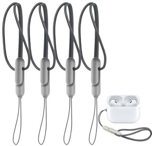 VODAFQS 4 Pièces Cordons de Dragonne Réglables pour Téléphone Portable, Clés, Caméra, USB, avec Sangle Compatible Tous Smartphones, Accessoires Pratiques pour Transport Facile