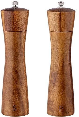 Molinillo Pimienta Molinillo de pimienta Manual de madera de Acacia, molinillo de salero para barbacoa, herramienta de cocina Molinillo Sal