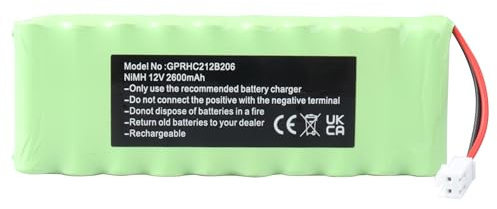 MXJFYY 12V 2600mAh NiMH Akkupack für Rollladensteuerung Roto GP210AAHCB10BMX, GPRHC212B206, WDT-S RT2-SF Solar Radio G2/G3/G4 CCTV, Außenrollladen ZRO SF, ROTO ZEL