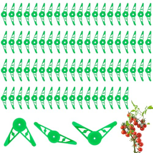 Suevut 80 Clip per Piante 360° Regolabili – Supporti per Fusti LST in Plastica Riutilizzabili, Accessori Giardinaggio per Orto, Vasi, Serra e Piante Rampicanti