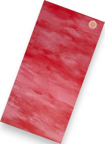 Sandras-Bastelladen - Multicolor - Kerzen Verzierwachsplatten - 200 x 100 x 0,5mm Rot Marmoriert