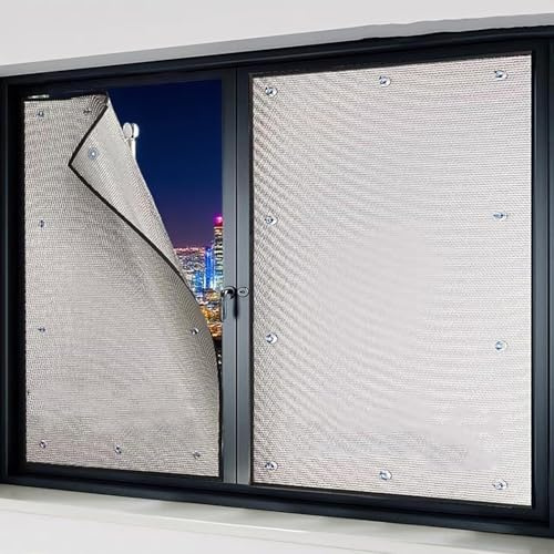 Lámina de Aluminio for Ventanas a Medida, Tintado Reflectante del Calor, 100% protección Solar, láminas de Vidrio con Aislamiento térmico y ventosas for privacidad.