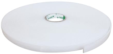 D-TACK Randdämmstreifen mit Selbstklebestreifen | 5 x 20 mm | 25 m Rolle | Dämmstreifen für Estrich & Fußbodenheizung | Dehnfugenband & Trennstreifen für Boden- & Wandanschluss