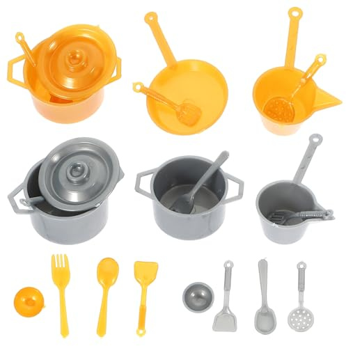 Hemobllo 2 Ensembles Vaisselle De Cuisine Miniature Mini Pot Mini Cuillère De Vaisselle Accessoires pour Maison
