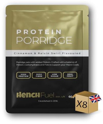 Protein Porridge - 17g Protein, Cinnamon & Raisin Swirl Flavour, Low Sugar | Made with juicy raisins and real cinnamon. No artificial aftertaste some protein products leave behind.