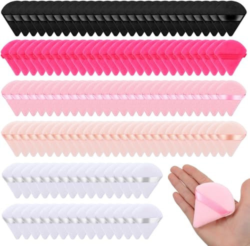 150PCS Powder Puffs for Face Powders, Triangle Powder Puff for Loose and Press, Makeup Sponge Powders Applicator for Face and Eye