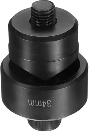 QUARKZMAN Perceuse À Tôle Emporte-Pièce 34mm Coupe Précise Kit Manuel Noir | Pour Perçage Pour Plaque Métallique Évier Acier Inoxydable, Acier À Roulement