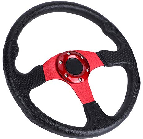 CHICIRIS Universelles 6-Loch-Sportlenkrad, Schüssel, 14-Zoll-Lenkrad Zum Driften (Rot)