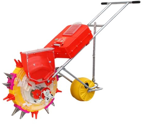 WSNCXFW Garden Corn Soybean Seeder, Hand-Push Seed Sower & Fertilizer Applicator,Lawn & Garden Spreaders,Depth Adjustable Corn Planter, Soybean Peanut Seeding Machine,Precision Garden Seeder,6 Mouths