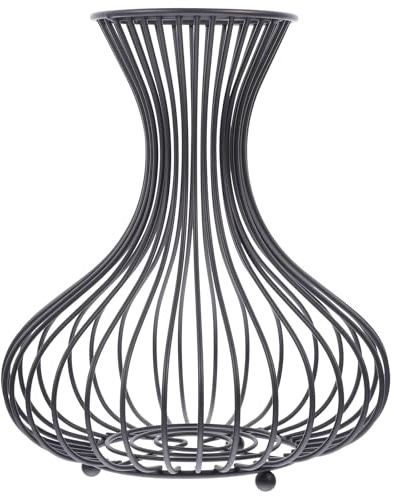 PRETYZOOM Cesta de Hierro para Guardar Corchos de Vino Tinto, Soporte Decorativo para Bar y Hogar, Cesta de Exhibición Vintage para Tapones de Botellas, Contenedor Funcional