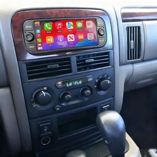 2+64G Doppel Din Autoradio für Jeep GrandCherokee 1998-2004, 6.86 Touchscreen Wireless Carplay Android Auto Bluetooth DSP GPS Navi Android 14 Stereo WiFi Rückfahrkamera Mirror Link FM/RDS SWC