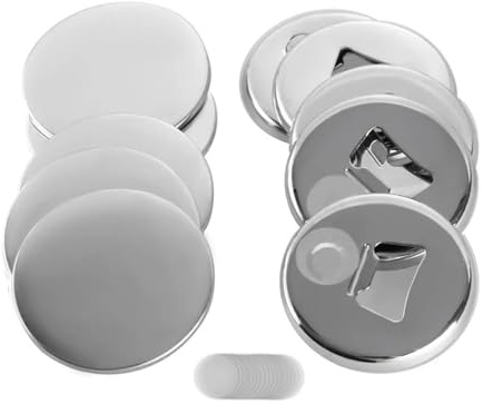 100 piezas de botones metálicos de 58 mm/75 mm, abrebotellas con imán for nevera for máquina de botones.(75mm)
