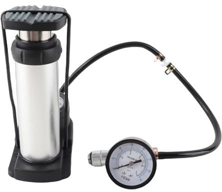 SIXRUN Probador de Fugas de Agua con Barómetro Doble para de Refrigeración de Computadora, Medidor de Presión de Aire para Prueba de Fugas, Material ABS Compacto
