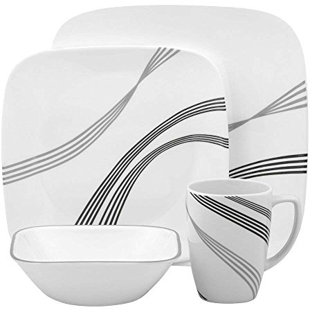 Corelle Urban Arc Square 16pc Dinner Set