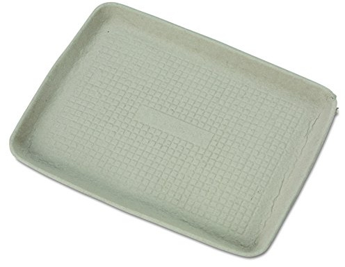 Chinet 20815 StrongHolder Molded Fiber Food Trays, 9 x 12 x 1, Beige, Rectangular (Case of 250)