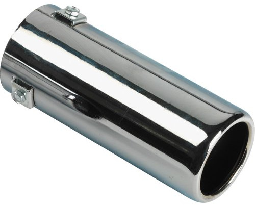 AutoStyle Endrohr Stahl/Chrom - rund 70mm - Länge 170mm | 35-57mm Anschluß