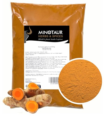 Minotaur Spices | Curcuma macinata | Curcuma in polvere delicata | 2 x 500g (1Kg)