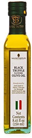 Savini Tartufi Black Truffle Olive Oil, 250ml (8.45oz). Glass Bottle