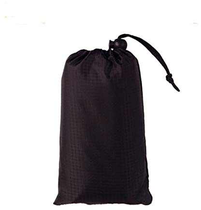 E-Onfoot Wasserdichte Zeltplane, Bodenplane für Bodenschoner, Picknickdecke, Regenschutz, Sonnenschutz für Hängematte (schwarz, 200 x 140 cm)