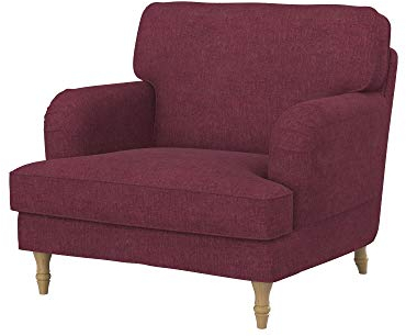 Soferia Sesselschoner Kompatibel Mit Stocksund Sessel Sesselbezug Sesselüberzug Sesselhusse Cover Wasserabweisend Fleckschutz Softi Rot Bordeaux