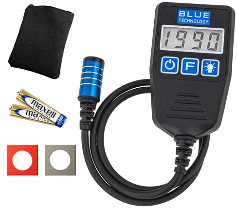 Blue Technology Coating Thickness Gauge for Car MGR-13-S-AL Paint Thickness Gauge Steel and Aluminium Bodies Paint Meter with Flat Probe on Cable Paint Tester Measuring Range up to 2000 µm Made EU