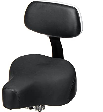 Sedile Bicicletta ergonomica, Sedile Bicicletta Molla Antiurto Sedile a sella con supporto per lo schienale Copertura in pelle PU Accessori per biciclette Parte