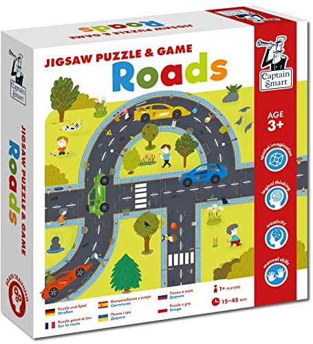 Captain Smart Mein erstes Puzzle Straße Puzzle Spielzeug für Kinder ab 3 Jahre Puzzle-Set Progressive Puzzel Kinderspielzeug Spiele & Geschenke für Baby kleine Kinder