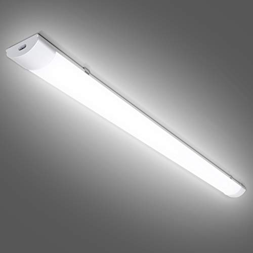 Izrielar Regleta LED de 120CM, 36W 3060LM, Potente Plafón LED, IP65 Impermeable, Tubo LED resistente a la humedad de 4000K, para Cocina, Baño, Luz LED de taller, Blanco Neutro