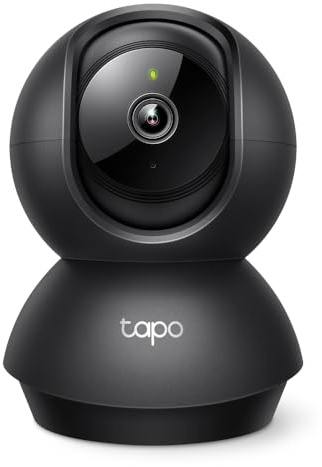Tapo TP-Link 2K Pan/Tilt Indoor Security Camera for Baby Monitor, Pet Camera, Motion Detection & Tracking, 2-Way Audio, Cloud & SD Card Storage, Works w/Alexa & Google Home, Black, C211