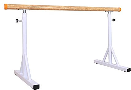 Tragbare Ballettstange, höhenverstellbare Ballettstange für Kinder, freistehendes Tanz- und Dehnballett aus Holz für zu Hause (Farbe: Rosa, Größe: 1 m) (Weiß 1,5 m) (Weiß 1,5 m) (Weiß 1,5 m)