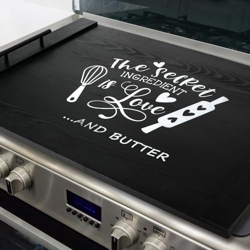 Spiareal Noodle Board Gas Stove Top Cover with Handles Noodle Board Stove Top Cover Farmhouse House Mother's Day Housewarming Gifts for Electric Stovetop Gas Burners Sink Covers(Classic Style)