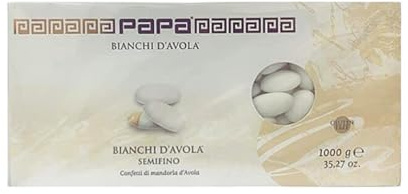 Confetti Bianchi d'Avola Papa alla Mandorla, Linea Semifino, senza glutine, 1 kg
