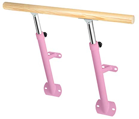 An der Wand montierte Ballettstange, höhenverstellbare Tanzstange, tragbarer Stretch-Fitnessstab für Heimschule, Studio, Fitnessstudio (Farbe: Weiß, Größe: 1,5 m)