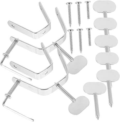 CIYODO 2sets Spanish Ham Rack Parts Hotel Style Ham Holder Fixing Easy to Clean Stainless Steel Parts