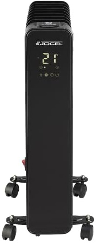 Radiador de Aceite Jocel JIO11013156, 11 elementos, 2500w, Conexión a través de smartphone, negro