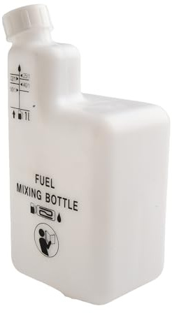 Medición simplificada con un recipiente de mezcla de aceite de gasolina de 1 litro, herramienta perfecta para el cuidado del motor